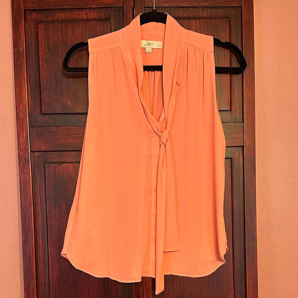 LOFT Women's Coral Sleeveless Blouse